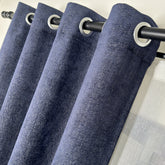 ORVELLA Curtains – Custom Velvet Effect Drapes with Elegant Shimmer – Navy Blue